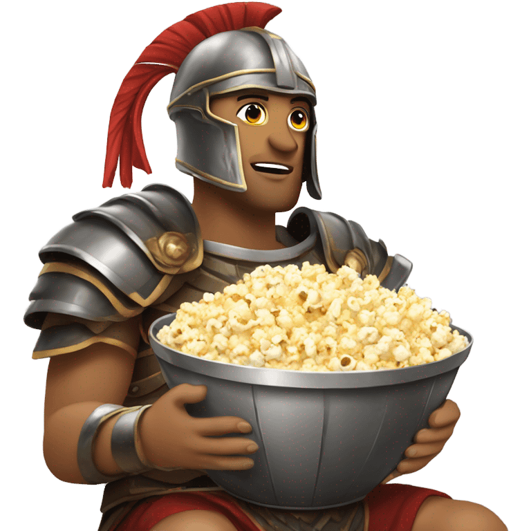 Gladiator eating popcorn emoji