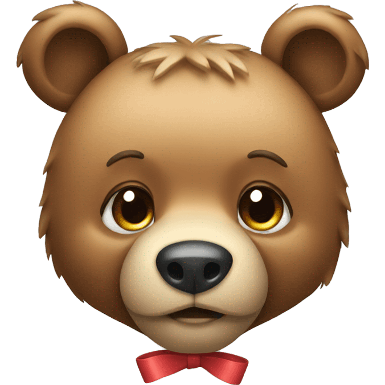 Bear with bow emoji