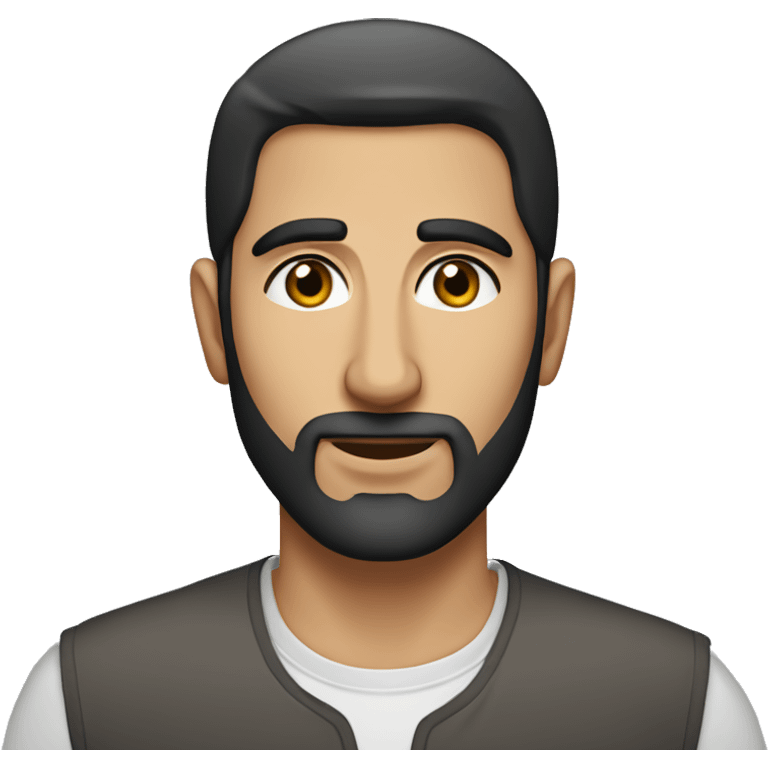 Handsome middle eastern man with no beard and straight hair an emoji