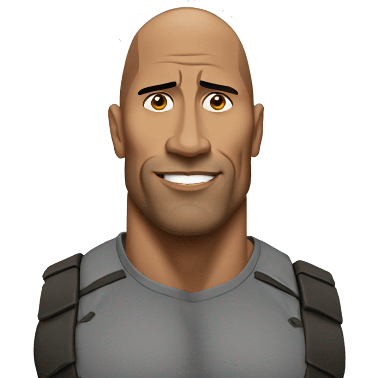 the rock johnson looking sus emoji