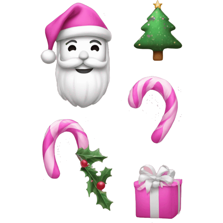 Pink Christmas emoji