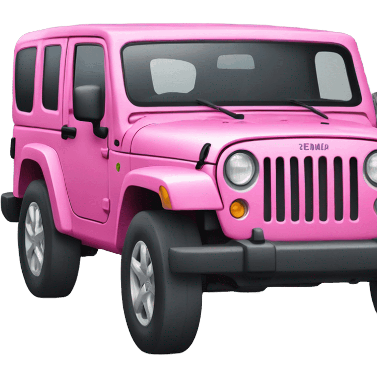 Pink 4 door jeep  emoji