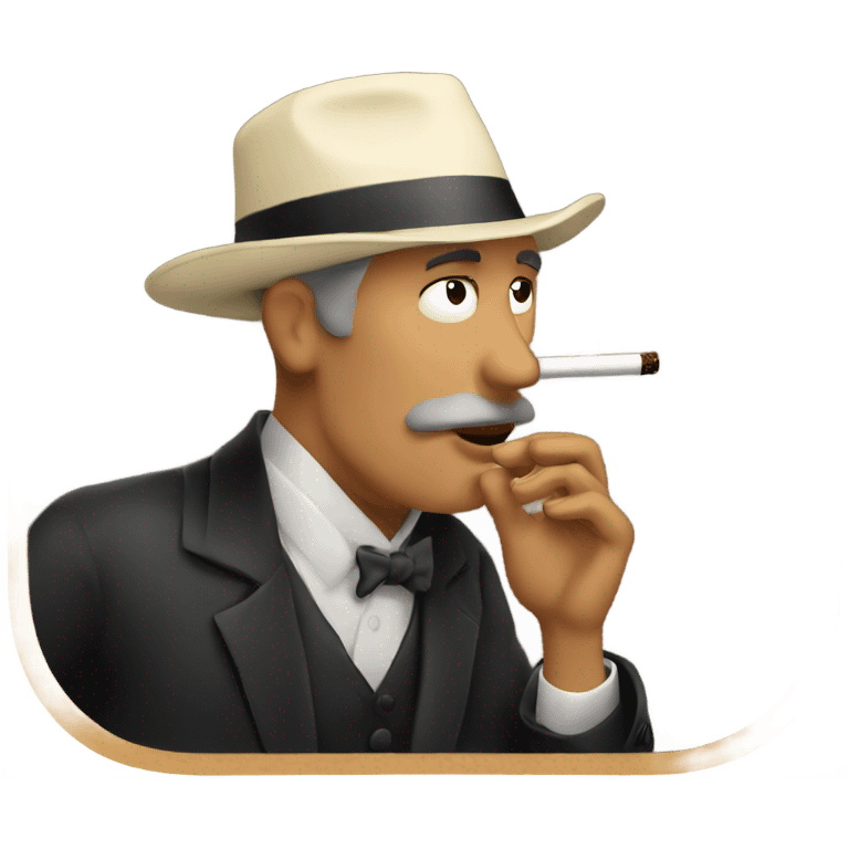 Man smoking cigar emoji