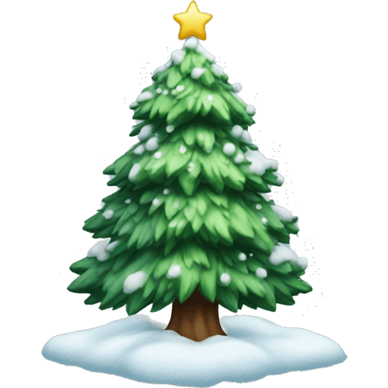 Christmas tree with snow  emoji