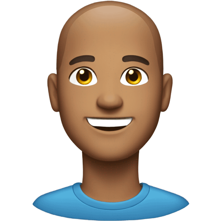 male portrait with buzz cut smile  emoji