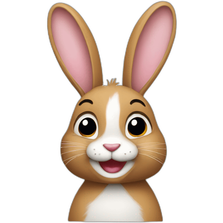 rabbit with a smile emoji