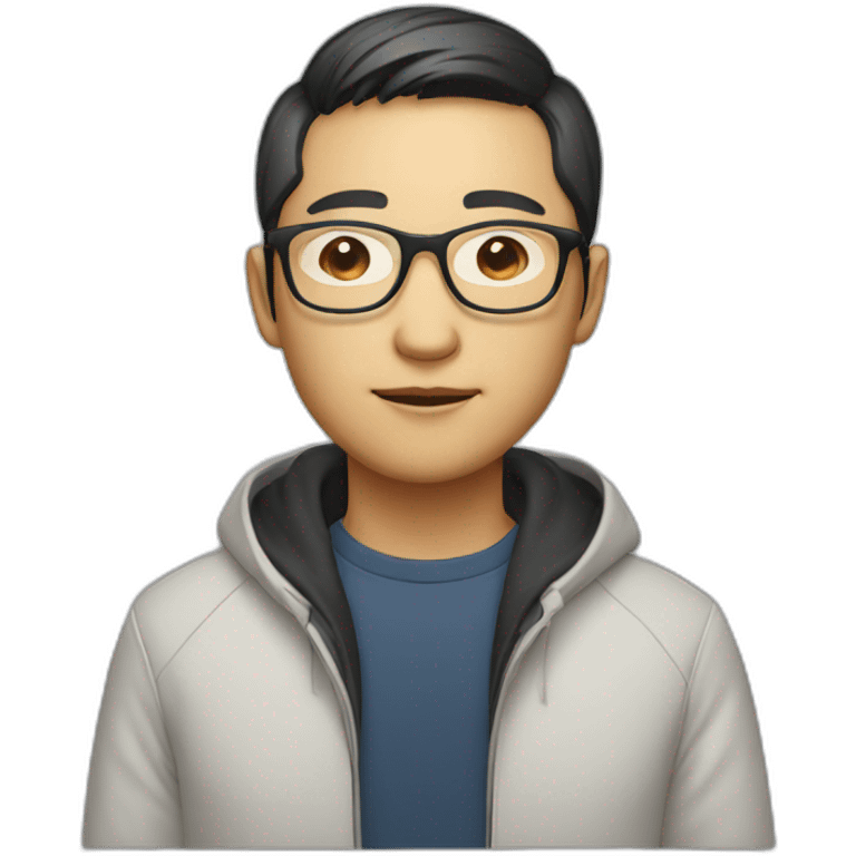 asian product designer with glasses emoji