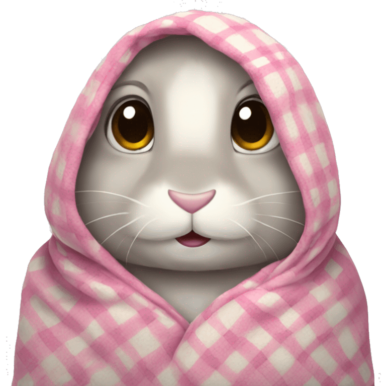 Bunny wearing a blanket  emoji