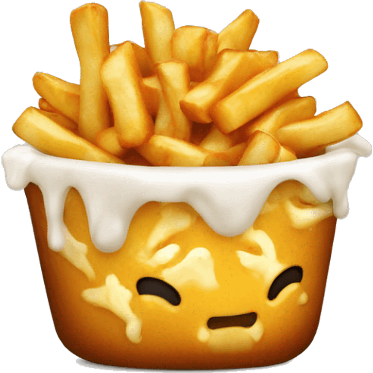 Poutine qui mange une poutine  emoji