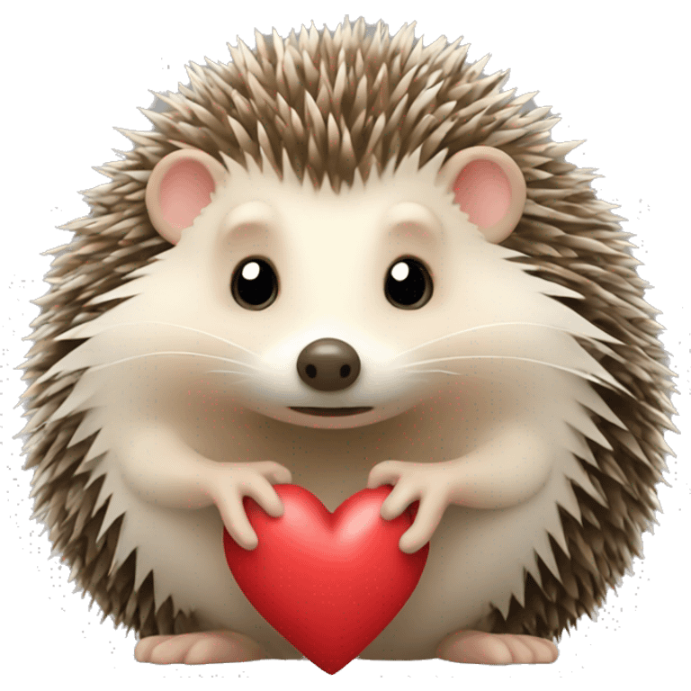 Hedgehog with hearts emoji