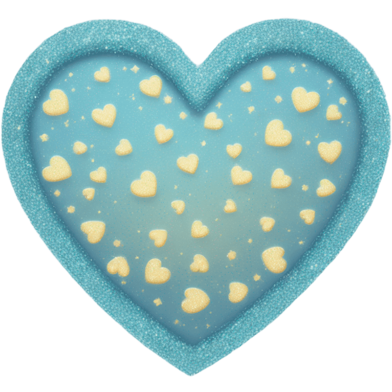 pastel blue glitter heart emoji