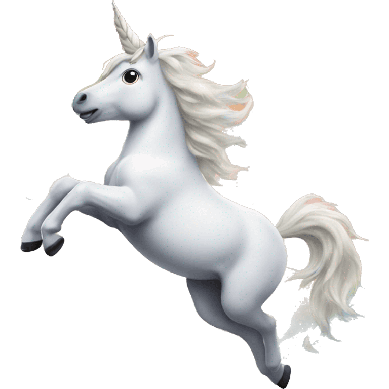 unicorn jumping over a rainbow  emoji