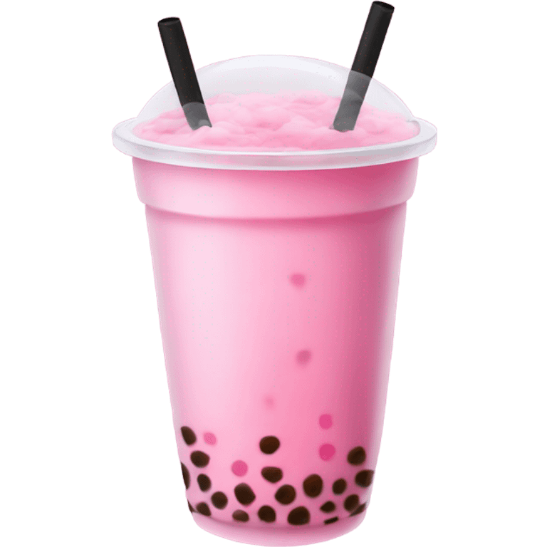 Pink boba tea emoji