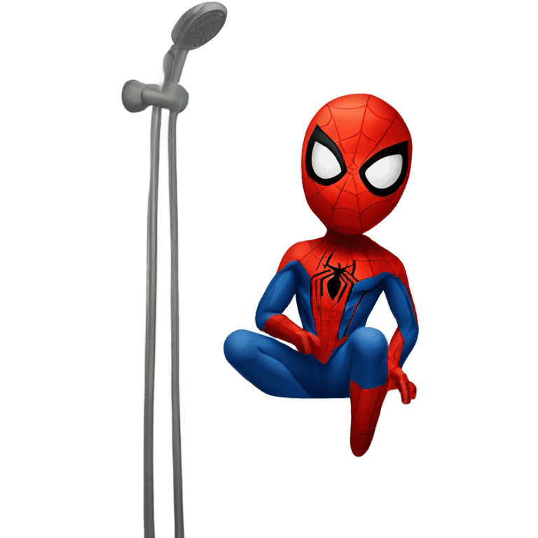 Small spider man on bathroom emoji