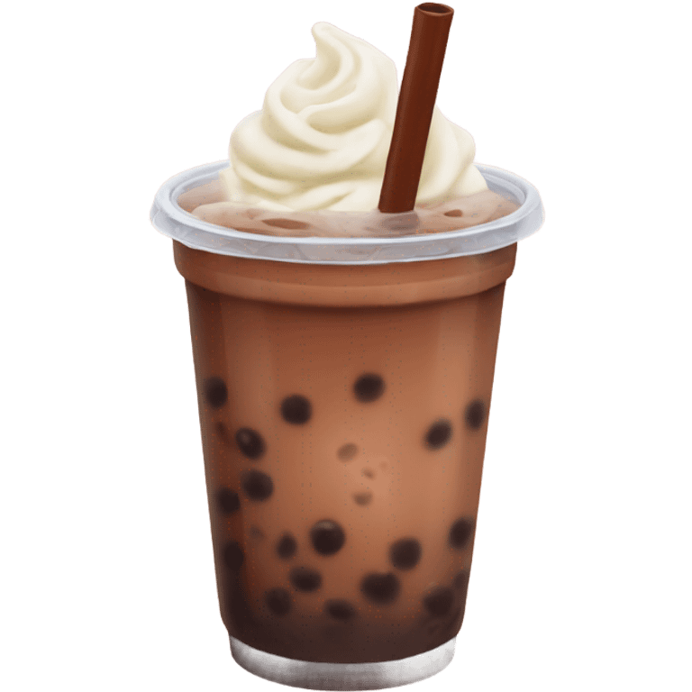 chocolate bubble tea emoji