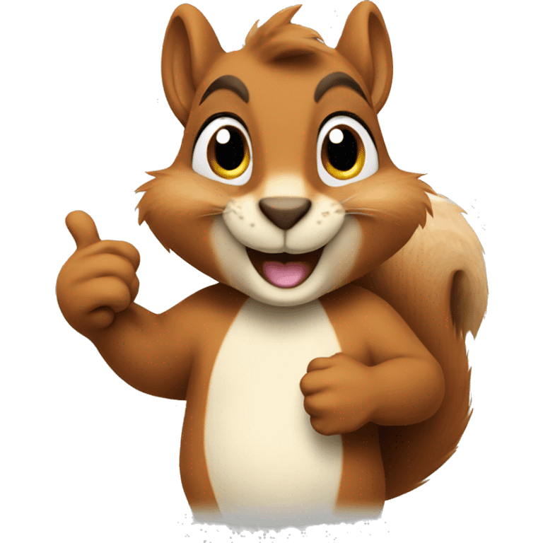 Squirrel giving thumbs up emoji