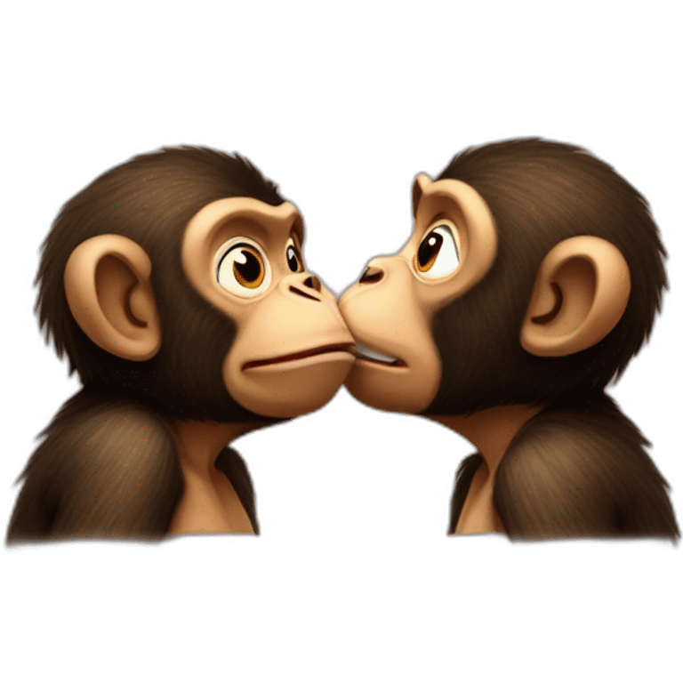 Monkey kiss emoji