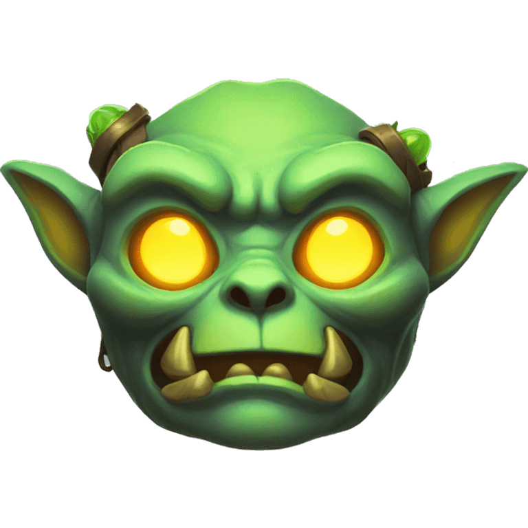 loot goblin with glowing neon emoji