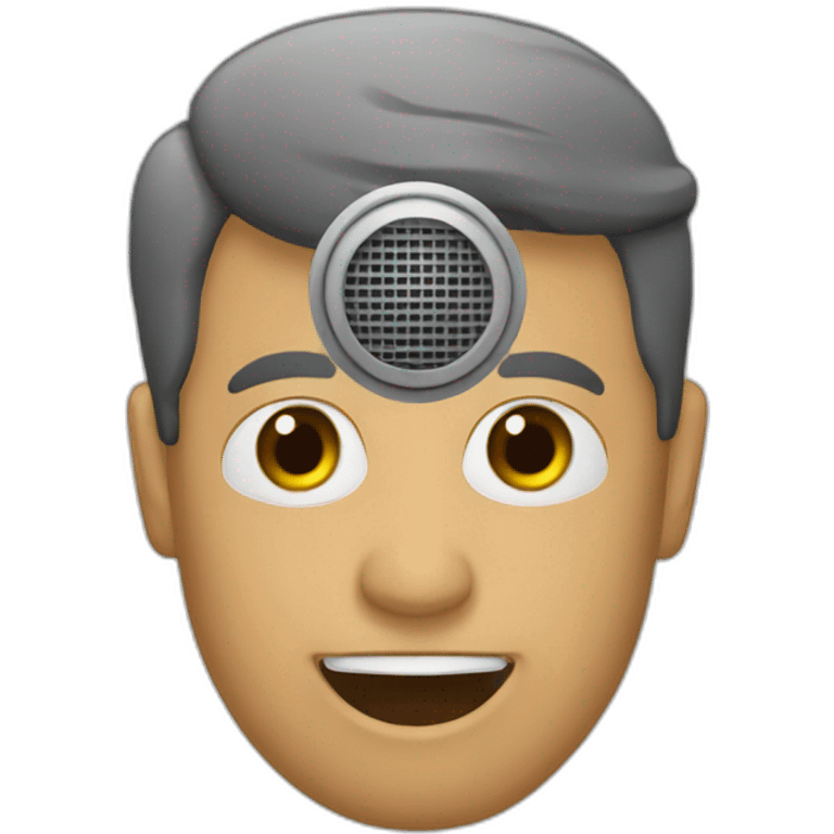 Locutor frente al microfono emoji