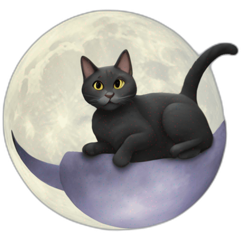 Cat on the moon emoji