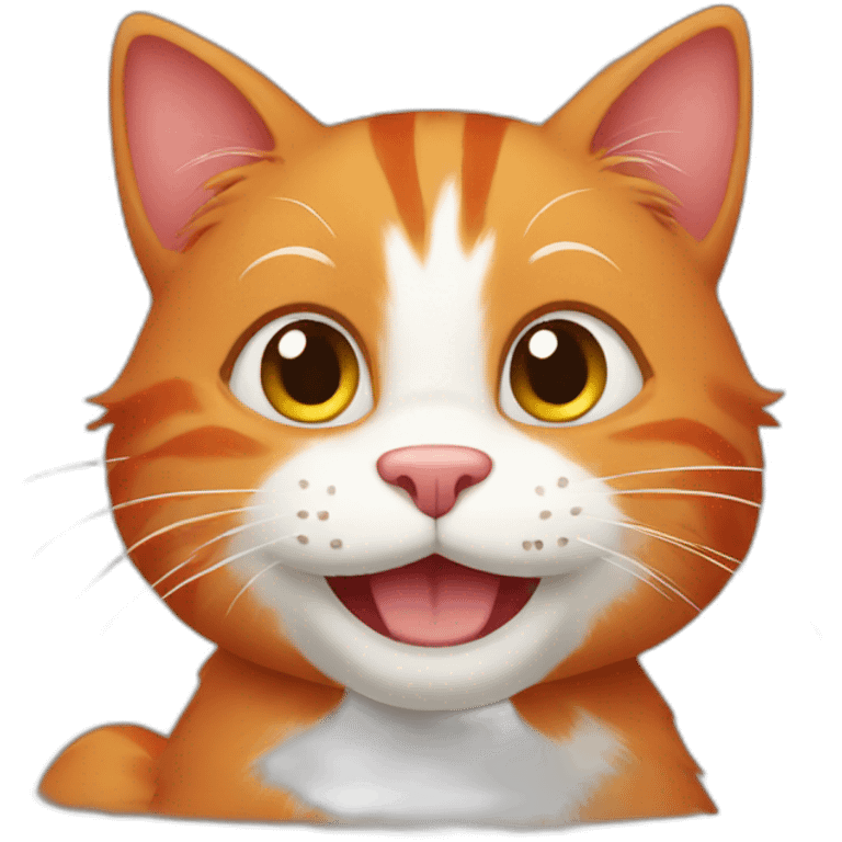 happy red cat emoji