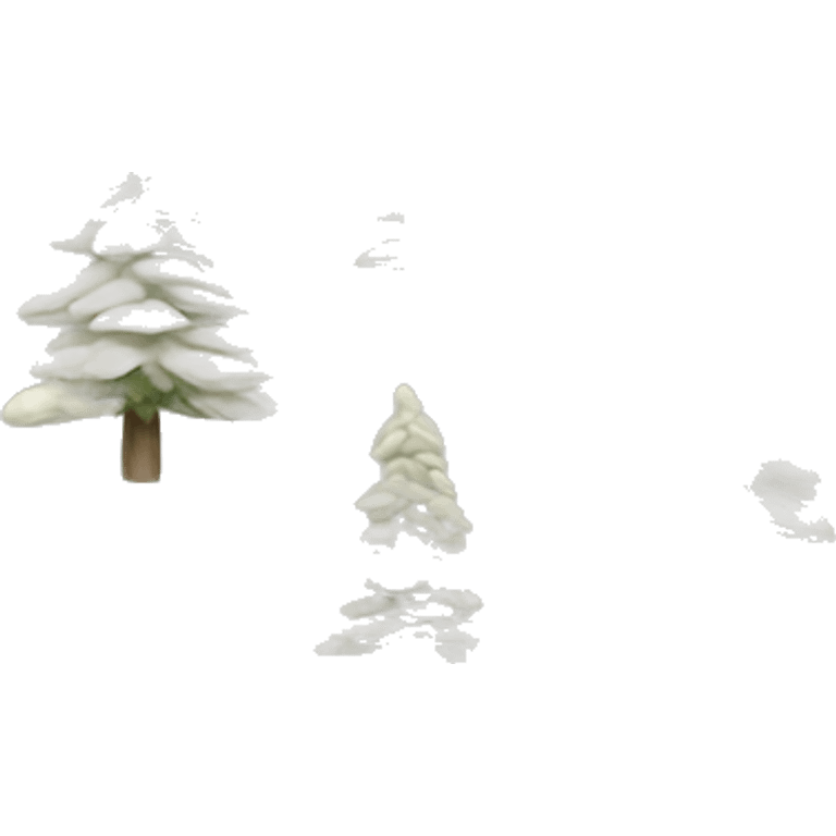 Realistic isolated off white fir christmas tree   emoji