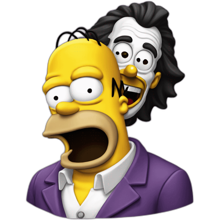 homer simpson & joker emoji