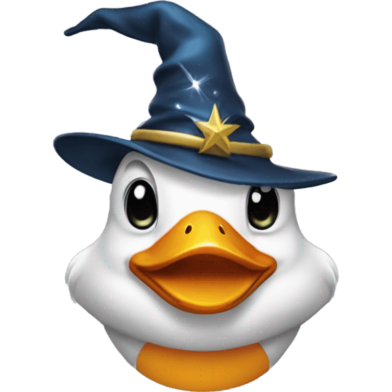 duck with a wizard hat emoji