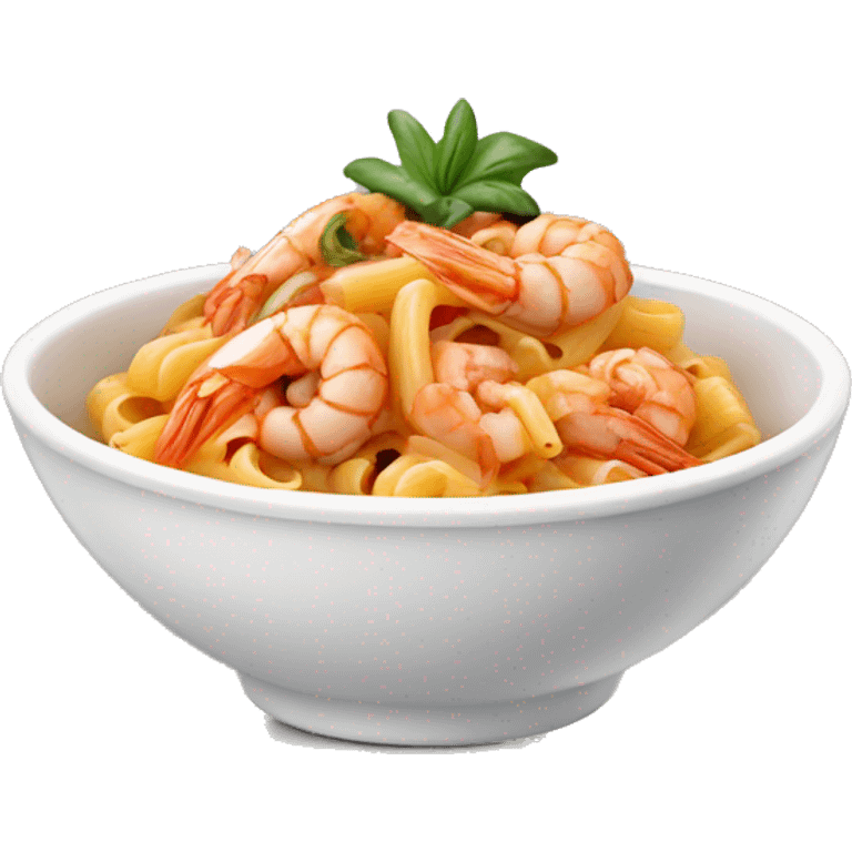 Spicy Seafood pasta in a bowl  emoji