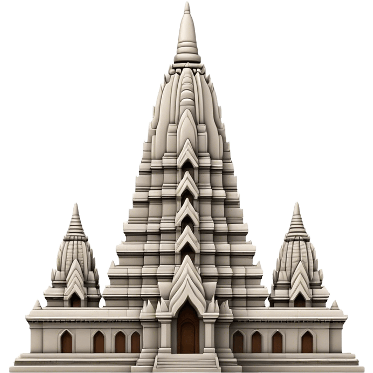 Cinematic Realistic Prambanan Temple Landmark Emoji, depicted as an ornate Hindu temple complex rendered with lifelike detail and dramatic, historical lighting. emoji