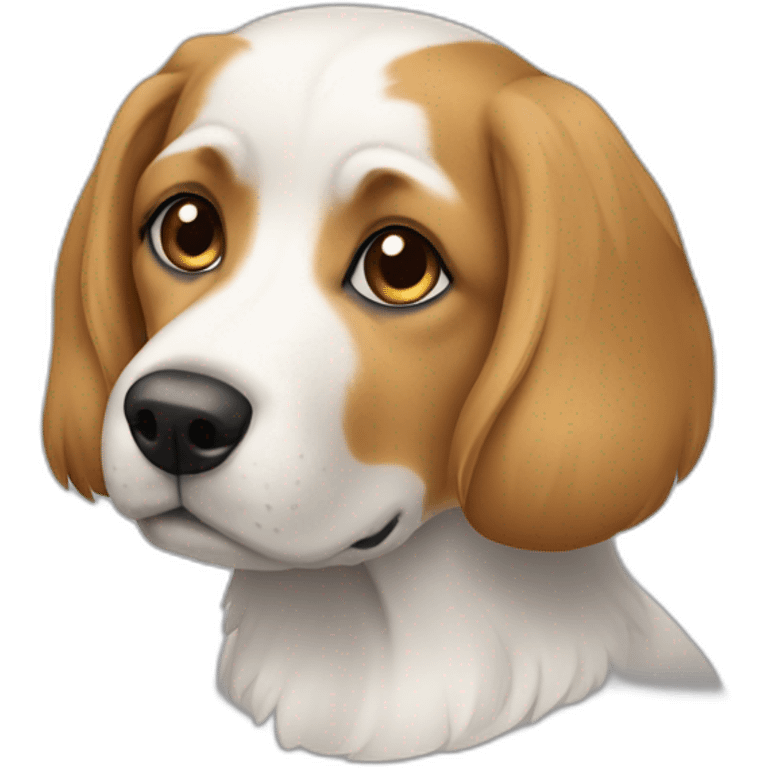 chien sur une femme emoji