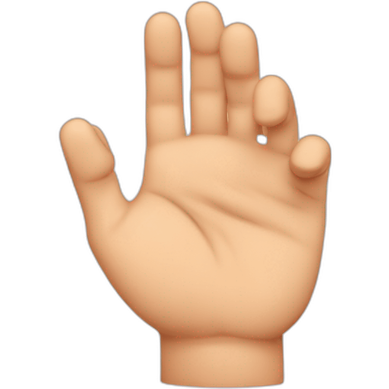 closed hand with index and thumb open emoji