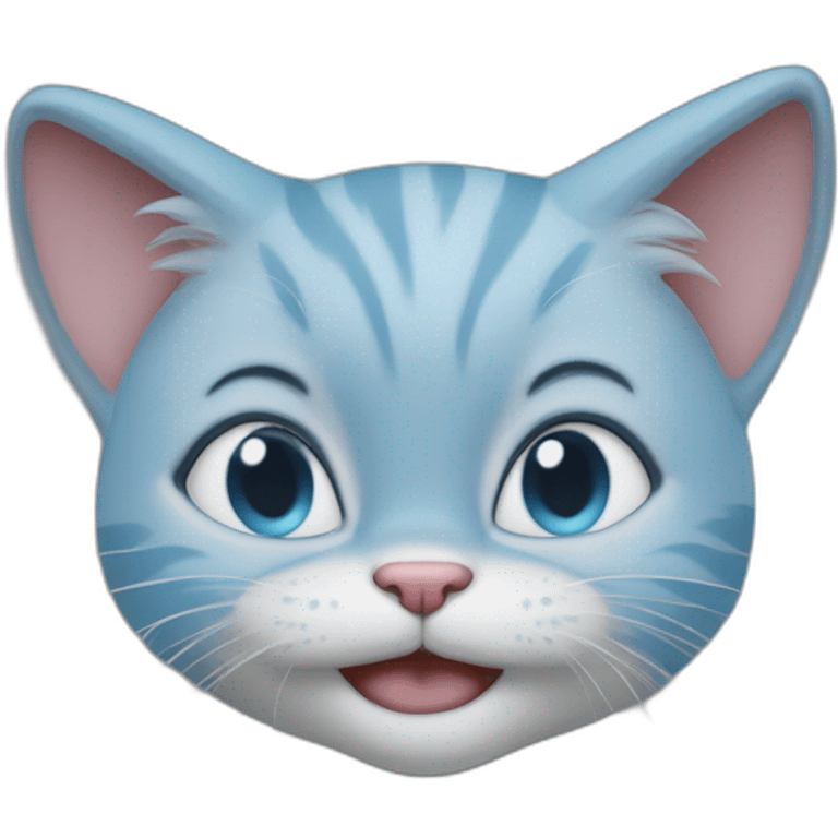 Blue cat smurf meme emoji