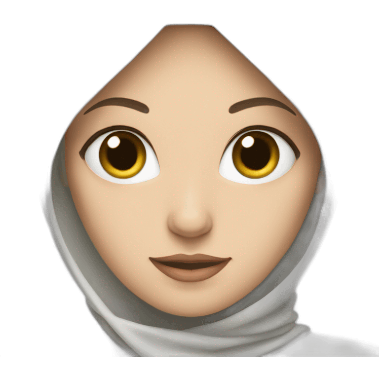 a white princess with a hijab emoji