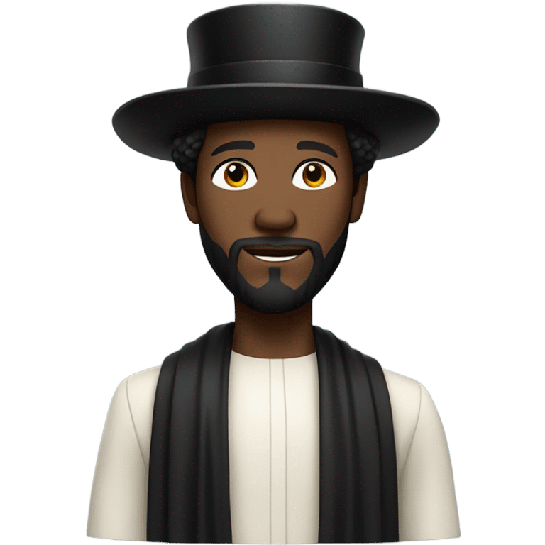 Black jesus wearing a top hat emoji