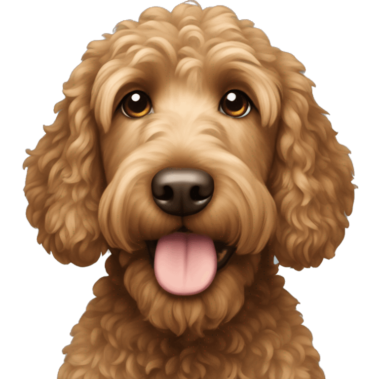 Brown goldendoodle emoji