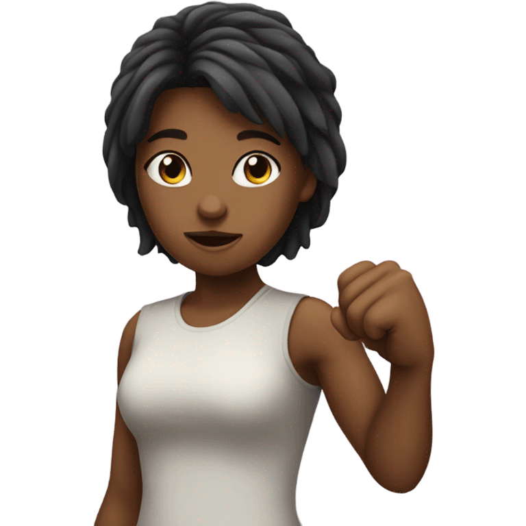 girl with fist emoji