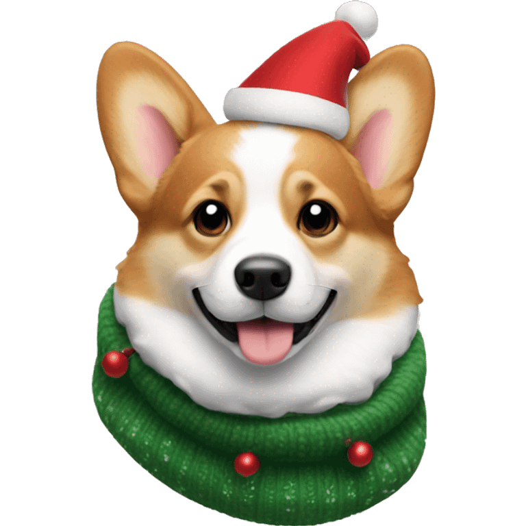 Christmas sweather in corgi emoji