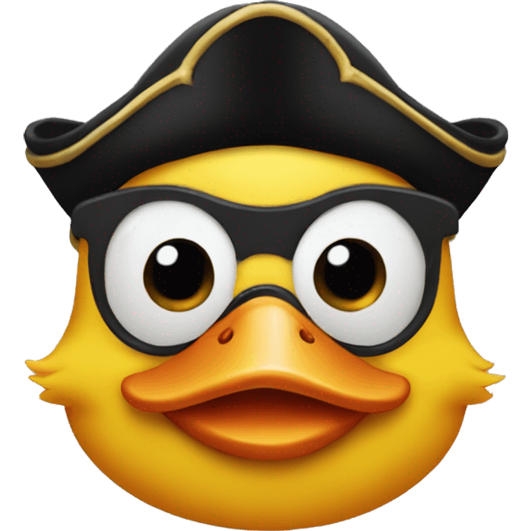 duckling dressed up like Captain hook with an eyepatch  emoji