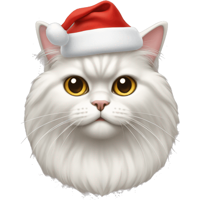 persian cat with santa hat emoji