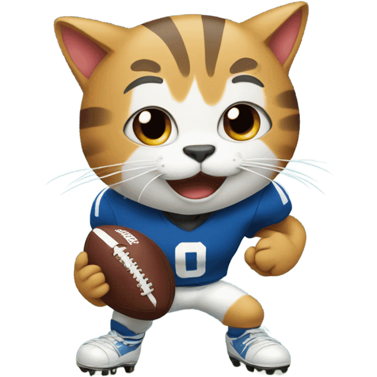 Cat playing football  emoji