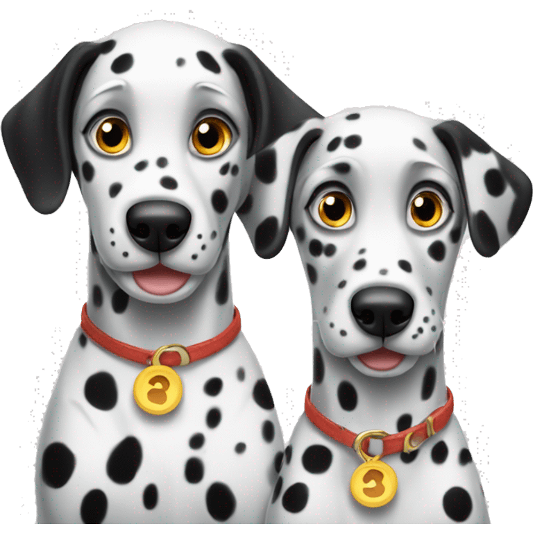 Two Dalmatian-dogs  emoji