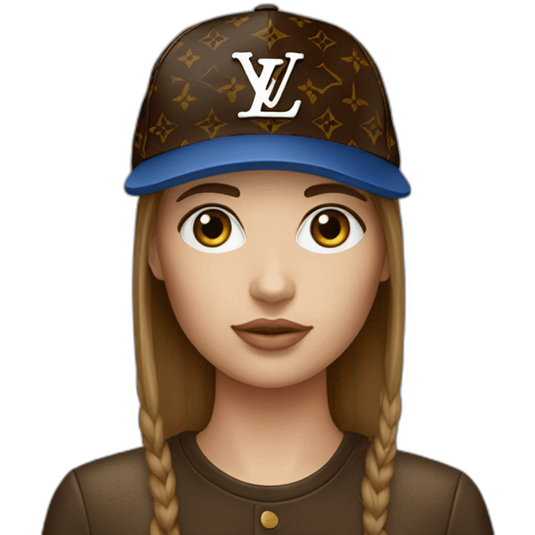 Only Louis Vuitton cap no face emoji