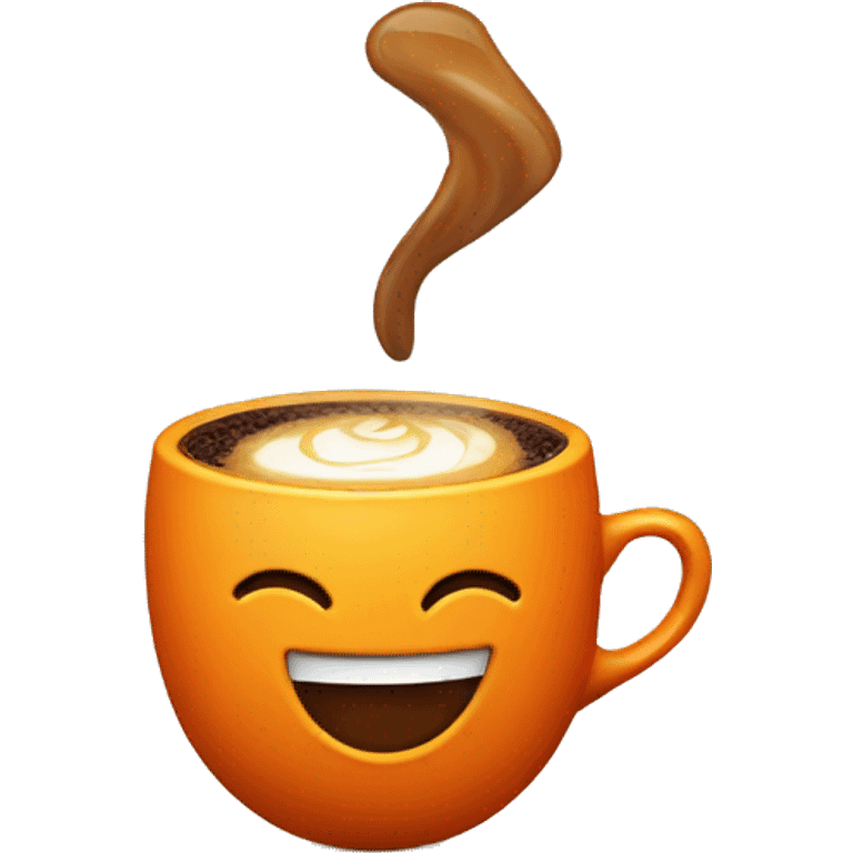 laughing orange spitting coffee on phone  emoji