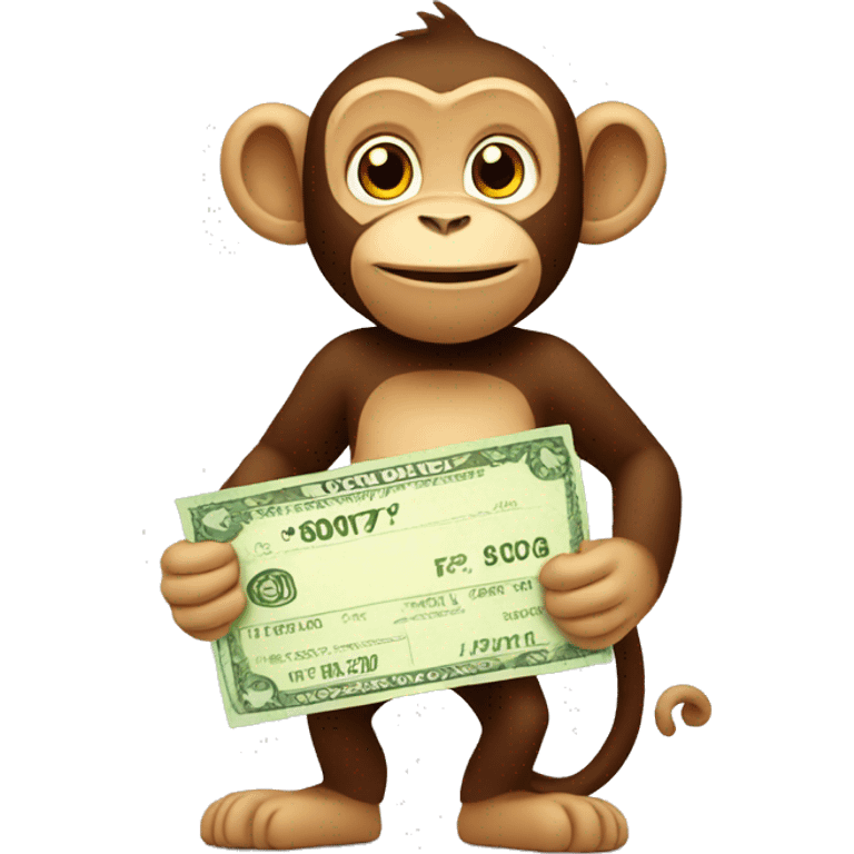 Monkey redeeming coupon emoji