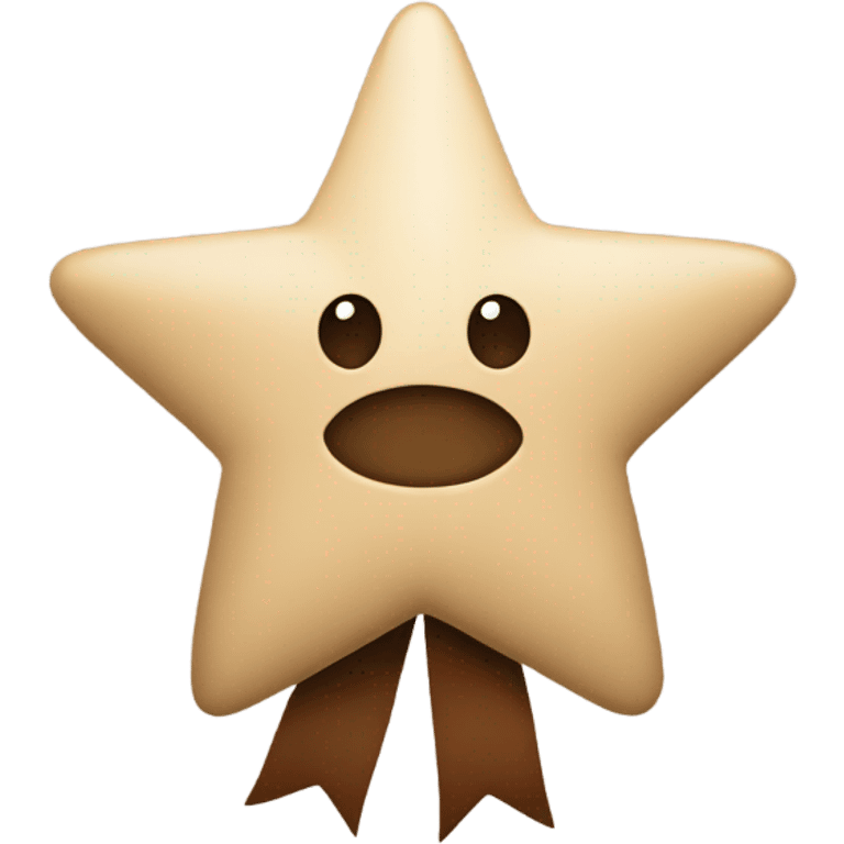 beige star with brown bow emoji