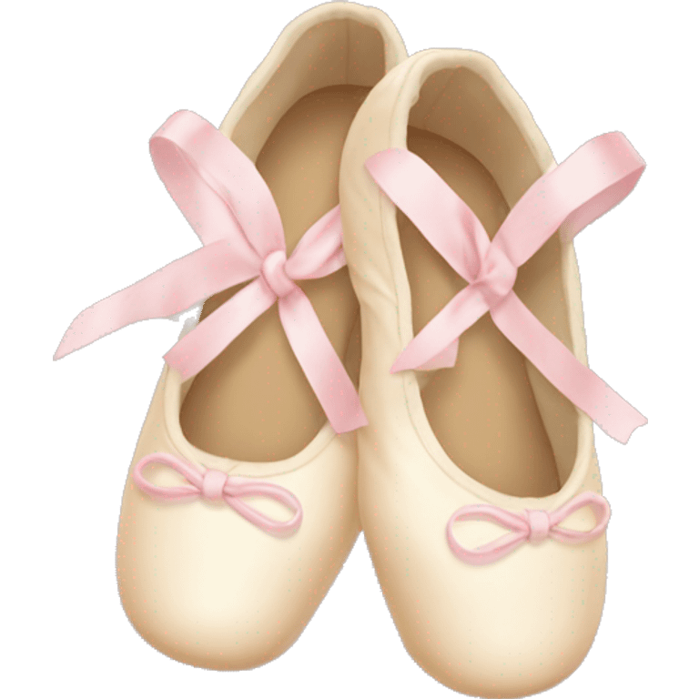 pastel baige ballet shoes emoji