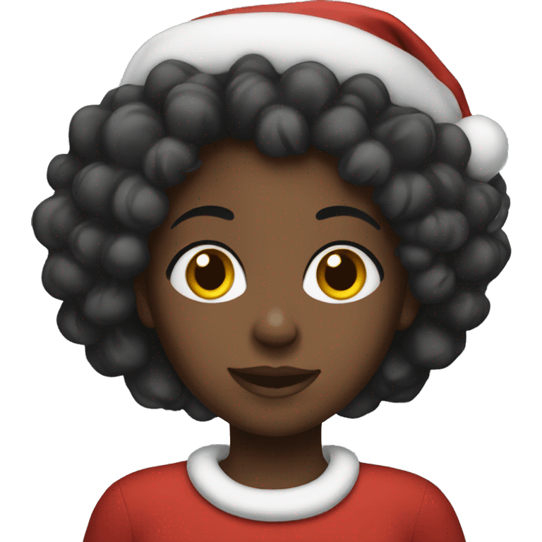 Christmas black girl  emoji