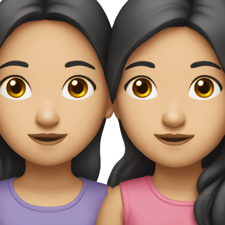 two asian sisters emoji