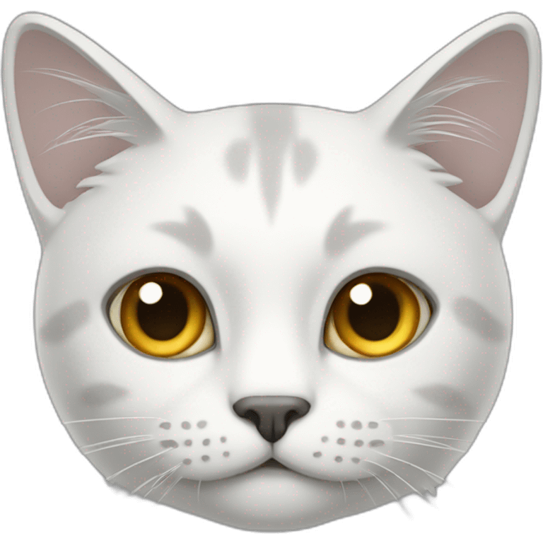 gato blanco con gris emoji